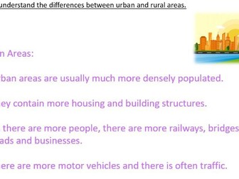 Geography - Differences between urban and rural