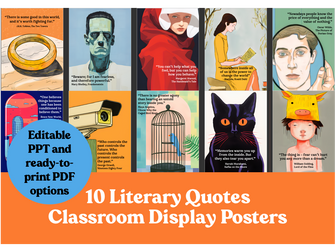 English Literary Quotes Classroom Display Posters