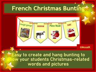 Christmas French bunting
