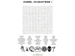 Marvel characters wordsearch *FREE* by kidsprintouts | Teaching Resources