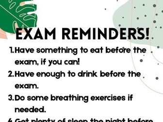 Exam reminders