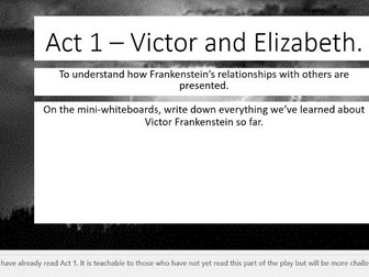 L3 Act 1 Frankenstein and Elizabeth Frankenstein the Play