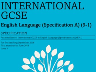 Edexcel IGCSE Eng Language - Question 5 pack