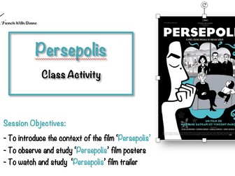 Persepolis Film: Activities around trailer and graphic novel KS4