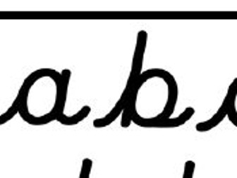 Pre cursive display lettering and prompt card