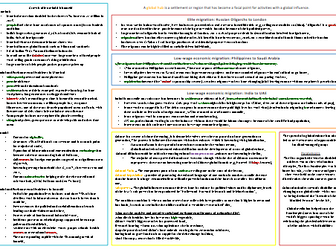 Geography Edexcel AS Level Revision Notes- Globlisation (2016)