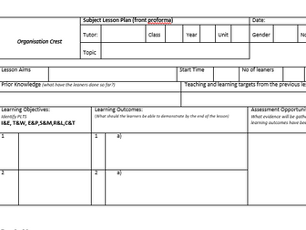 Blank Lesson Plan Template