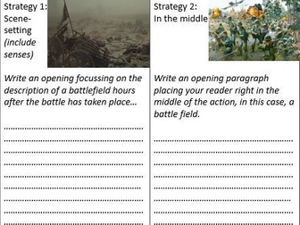 GCSE Eduqas (30+ page) Narrative Writing revision booklet - theme of Time and Memories