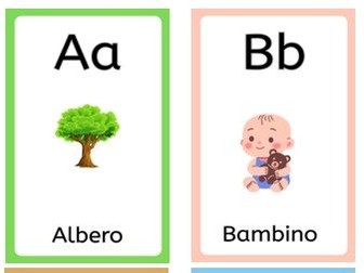 ALPHABET FLASH CARD ITALIAN