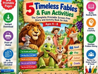5 Classic Fables & Screen-Free Activities for Kids Ages4–8
