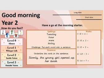 Year 2, morning starter tasks and powerpoint