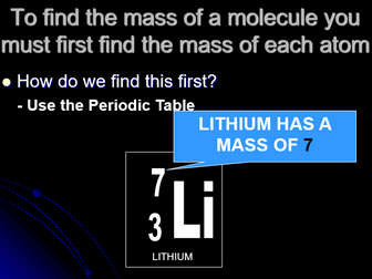 Mass of the atom and molecules