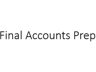 AAT Lvl 3 - Final Accounts Preparation