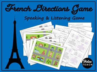French Town Directions Game Differentiated