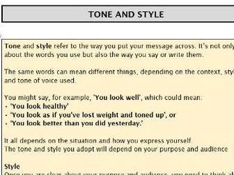 KS4 Lower ability GCSE Bundle - Author's point of view, Inform & advice, Tone&Style, Words & Phrases