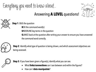 AQA A Level Geography exam question booklet