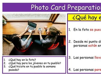 GCSE Spanish Higher Photo Card Prep