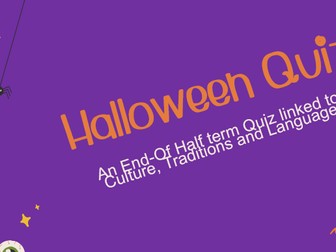 MFL Halloween / October / End of Half term Quiz