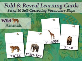 10 Flash Cards. Wild Animals