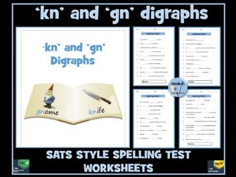 gn and kn digraphs: SATS Style Spelling Tests