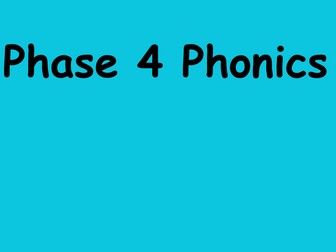 Phonics 4 phonics - CVCC, CCVC