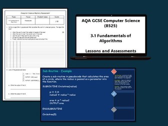 3.1 Fundamentals of Algorithms (AQA) - LESSONS AND ASSESSMENTS