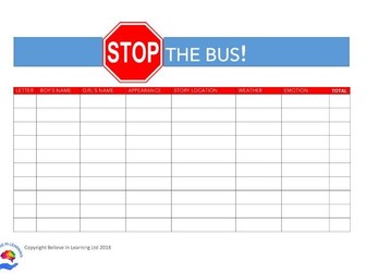 Stop the Bus Story Elements Game
