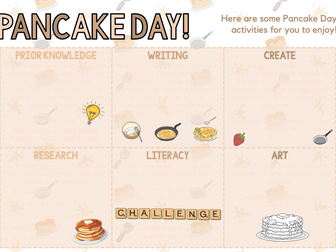 Pancake Day Activity Grid