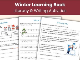 Winter Activity Workbook | Reading and Writing | Printable Worksheets