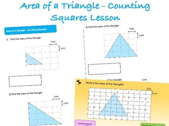 Year 6 Area, Perimeter and Volume - Area of a Triangle (Counting Squares) Lesson