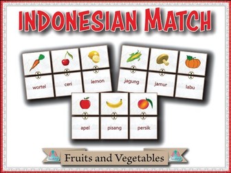 Indonesian Match - Fruits and Vegetables