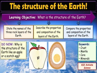 The structure of the Earth KS3 Activate Science