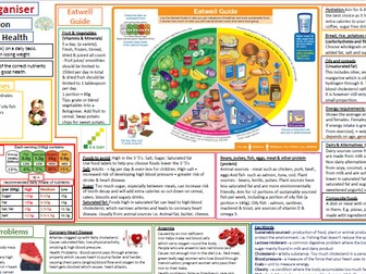 Knowledge Organiser/revision for Food & Nutrition. Used as mini text ...