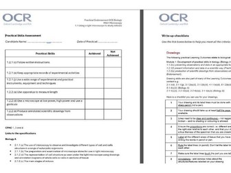 OCR PAG Topsheets with easy mark checklist
