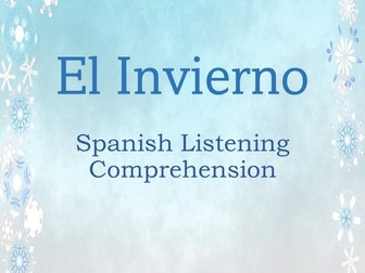 El Invierno - Spanish Winter Listening Activity