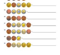Bundle Coins Worksheets UK Euro Shopping