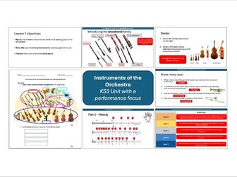 KS3 Music Instruments of the Orchestra Unit