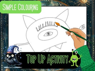 Monsters and Aliens Colouring Page (Creature 7)