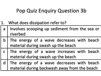 Edexcel Geography A Level EQ3 Content Questions