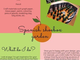 EAL Gardening Craft Activity - Spanish Shoebox Garden