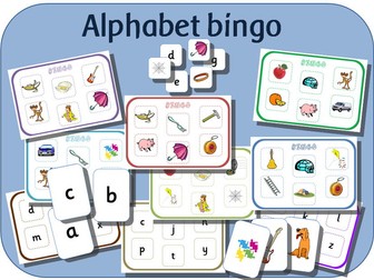 Alphabet bingo - initial sounds game