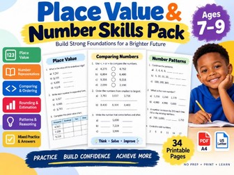 Place Value & Number Skills Practice Pack