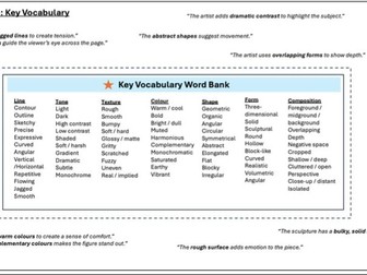 FREE – Artist Vocabulary Word Bank