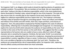 GCSE An Inspector Calls Level 8/9 Exemplar Essay Responsibility