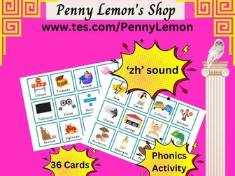 Phonics: 'zh' sound