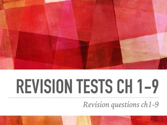 IGCSE 9-1 Chapter 1-9 Revision tests & extra questions