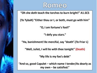 Romeo and Juliet Key Quotes