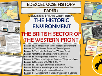 GCSE History Edexcel: Medicine in Britain The Historic Environment of the Western Front BUNDLE