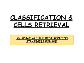 **iGCSE Biology Edexcel - CLASSIFICATION & CELLS RETRIEVAL**