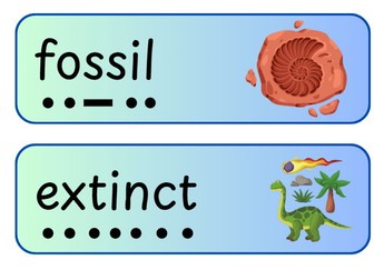 Dinosaur decodable vocab cards